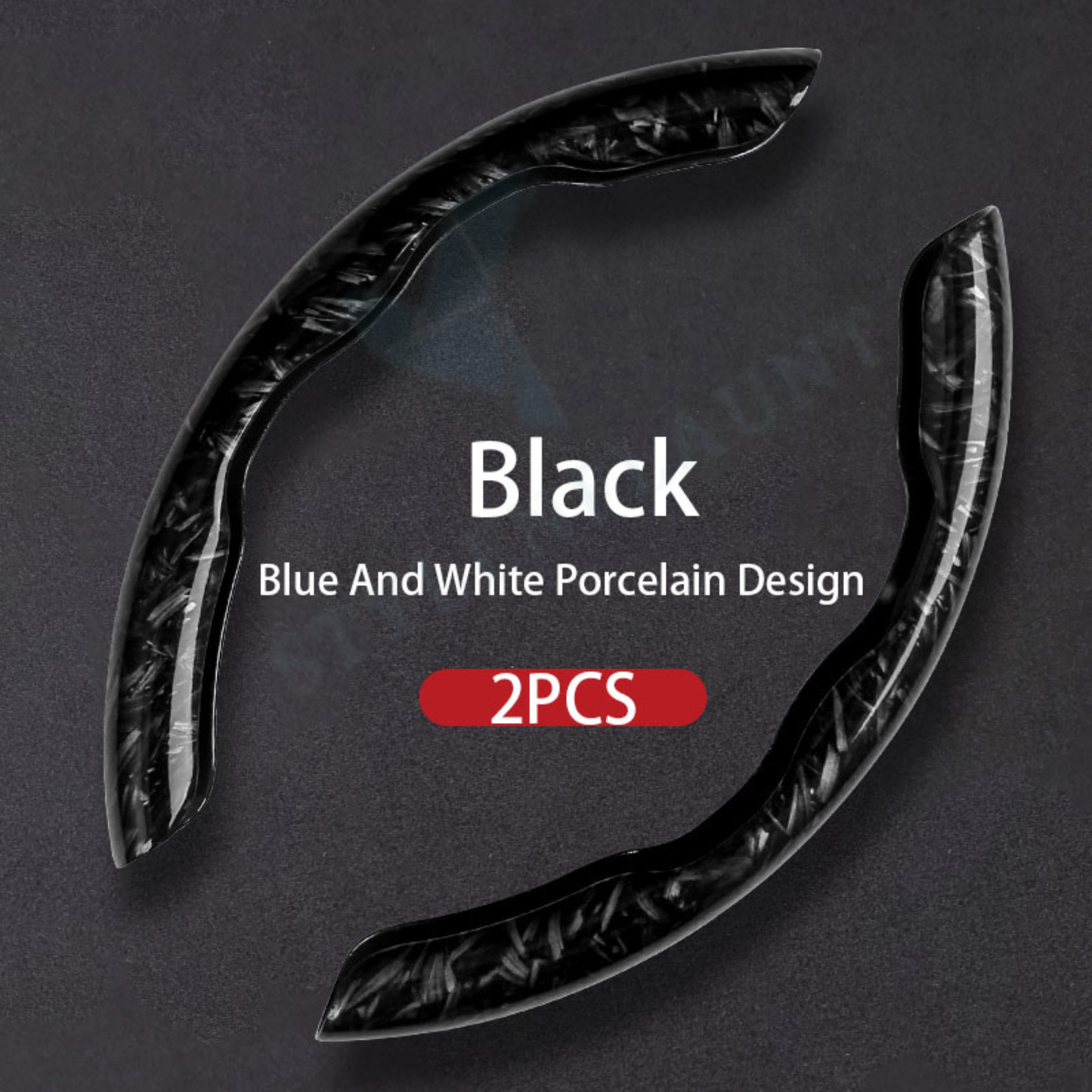 STYLENFLAUNT Universal ABS Broken Carbon Texture Steering Wheel Grip Cover for All Car Models Safe Non-Slip Car Interior Accessory long lasting print Comfortable Grip Steering Wheel Protector