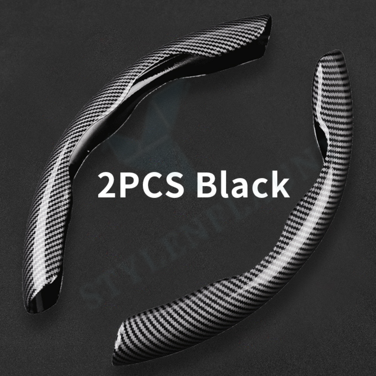 STYLENFLAUNT Universal ABS Carbon Fiber Texture Steering Wheel Grip Cover for All Car Models Safe Non-Slip Car Interior Accessory long lasting print Comfortable Grip Steering Wheel Protector