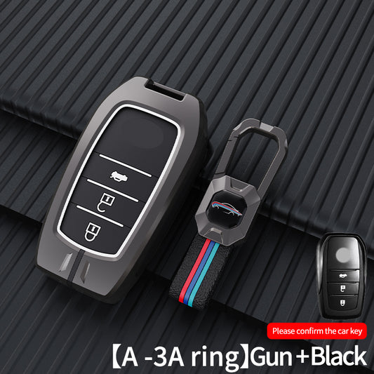 Suzuki Invicto Luxury Premium Metal Smart Car Key Cover Soft Silicon Car Case Key Case With Key Chain( 3 Button )