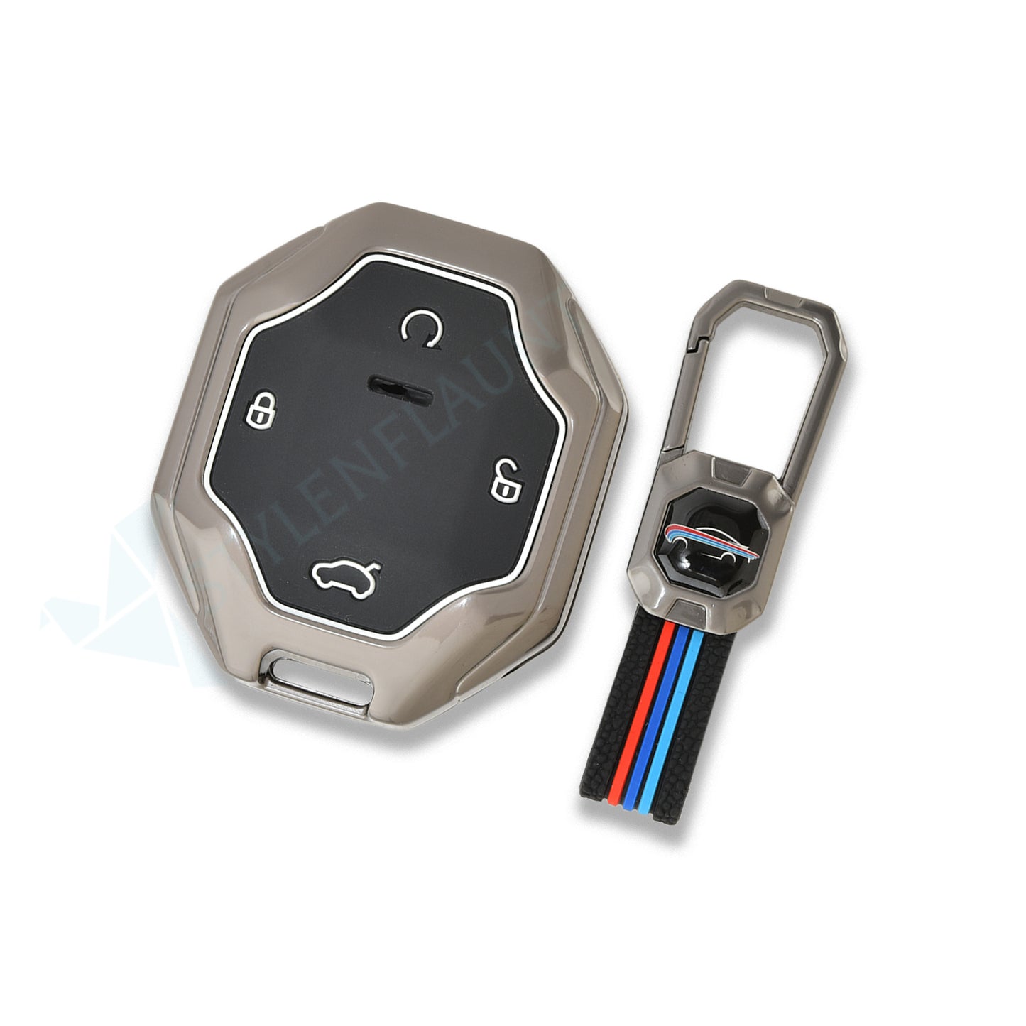 Jetour T2 Luxury Premium Metal Smart Car Key Cover Key Case With Key Chain ( 4 buttons )