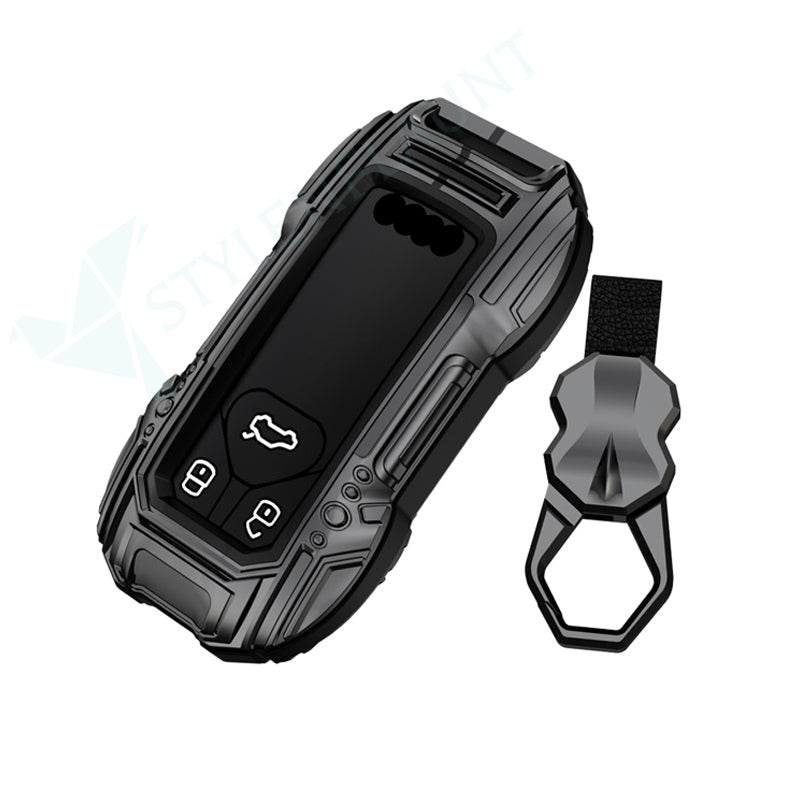 Audi A4 | Q5 Luxury Premium Beast Metal Smart Car Key Cover Key Case With Key Chain( 3 Button )