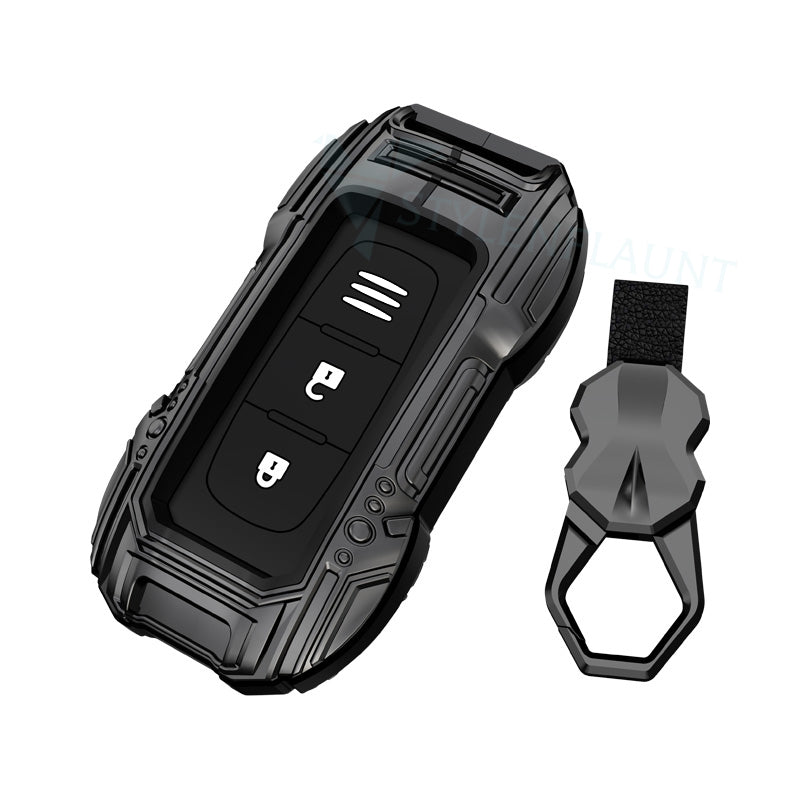 NISSAN NEW MAGNITE 2024 Luxury Premium Beast Series Metal Smart Car Design Key Cover Key Case With Key Chain ( 2 buttons )