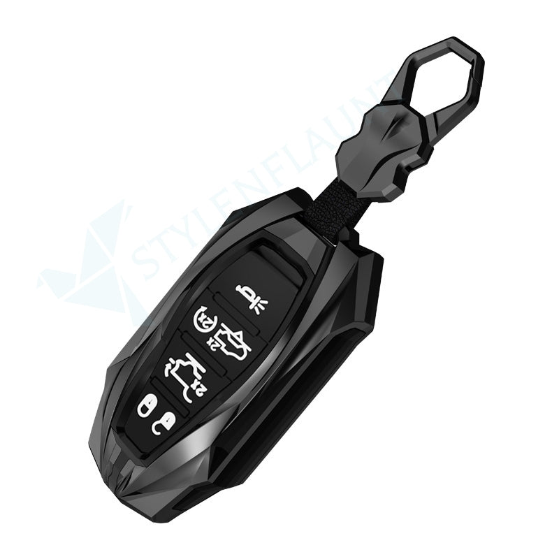 Ram 1500 Luxury Premium Beast Metal Smart Car Design Key Cover Key Case With Key Chain (5 buttons)