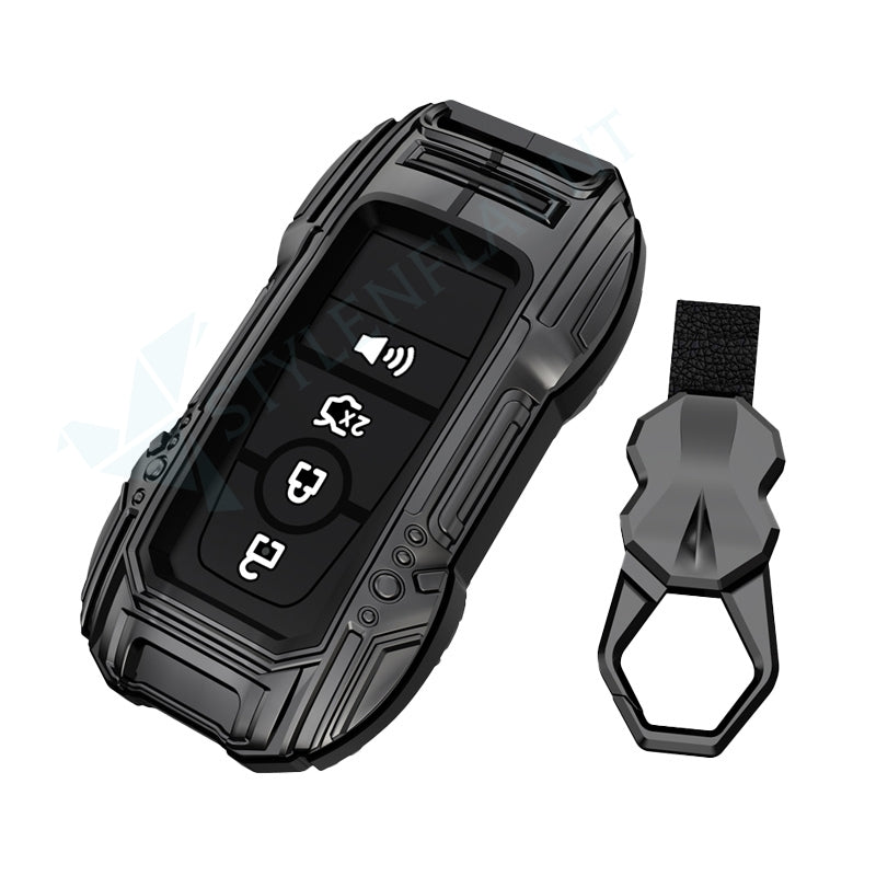 Ford Explorer | Escape | Edge | Bronco 2025 | F150 | Mustang Luxury Premium Beast Metal Smart Car Design Key Cover Key Case With Key Chain (4 buttons)
