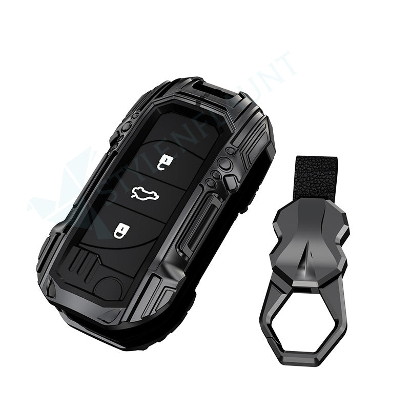 Toyota Fortuner | Tundra | Highlander | Corolla | CHR | Camry | Rav4 | Innova Crysta | Flipkey Luxury Premium Beast Metal Smart Car Design Key Cover Key Case With Key Chain (3 buttons) FlipKey