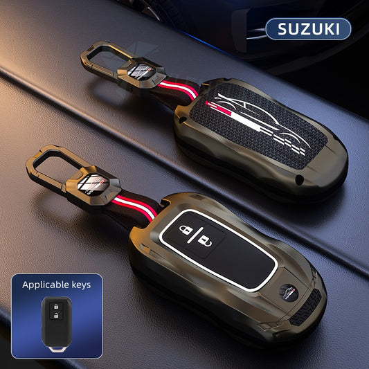 Suzuki Grand Vitara | Baleno | XL | Brezza | Jimmy | Ertiga | Fronx | Victoris Racing Car Style Luxury Premium Car Key Case Key Cover(2 buttons)