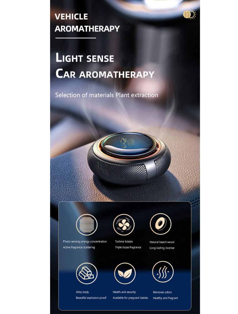 STYLENFLAUNT Senteur 365 - Round Luxury Car Fragrance | Premium Solar Car Perfume with 1 Year Fragrance, Long Lasting Luxury Car Air Freshener for Car dashboard | Premium Gift Item for personal and Corporate gifting