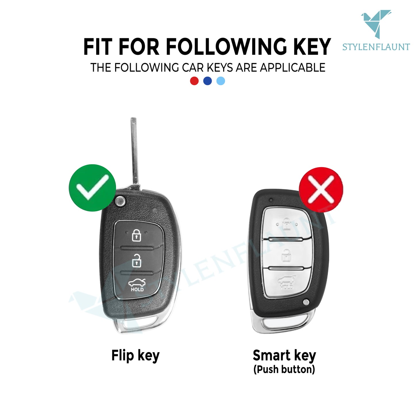 HYUNDAI Exter | Aura | I10 Nios | I20 | Venue | Creta FLIPKEY Luxury Premium Carbon Fiber Black Soft Silicon Car Key Cover Key Case With Key Chain ( 3 buttons ) Flipkey