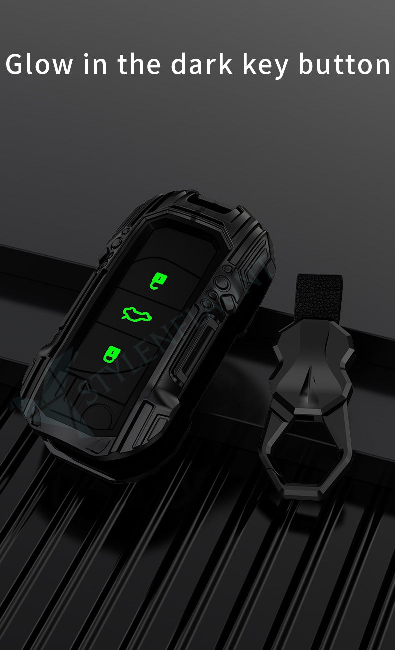 Toyota Fortuner | Tundra | Highlander | Corolla | CHR | Camry | Rav4 | Innova Crysta | Flipkey Luxury Premium Beast Metal Smart Car Design Key Cover Key Case With Key Chain (3 buttons) FlipKey
