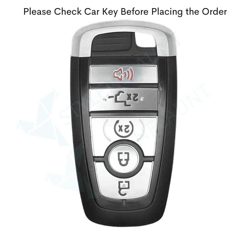 Ford Explorer 2025 | F-150 Raptor 2025 | Mustang | F-450 | F-550 | Escape Luxury Premium Metal Smart Car Key fob Cover Key Case With Key Chain ( 5 buttons )