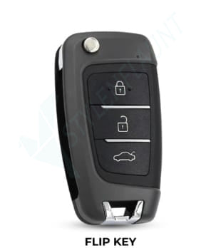 HYUNDAI I20 FLIPKEY Luxury Premium Metal Smart Car Key Cover Key Case With Key Chain ( 3 buttons ) Flipkey
