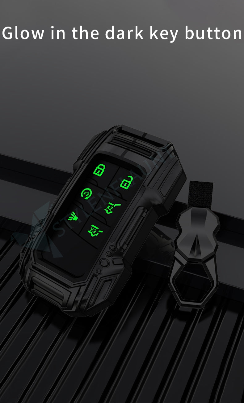GMC Hummer EV | Yukon Denali 2025 Luxury Premium Beast Metal Smart Car Design Key Cover Key Case With Key Chain (6 buttons)