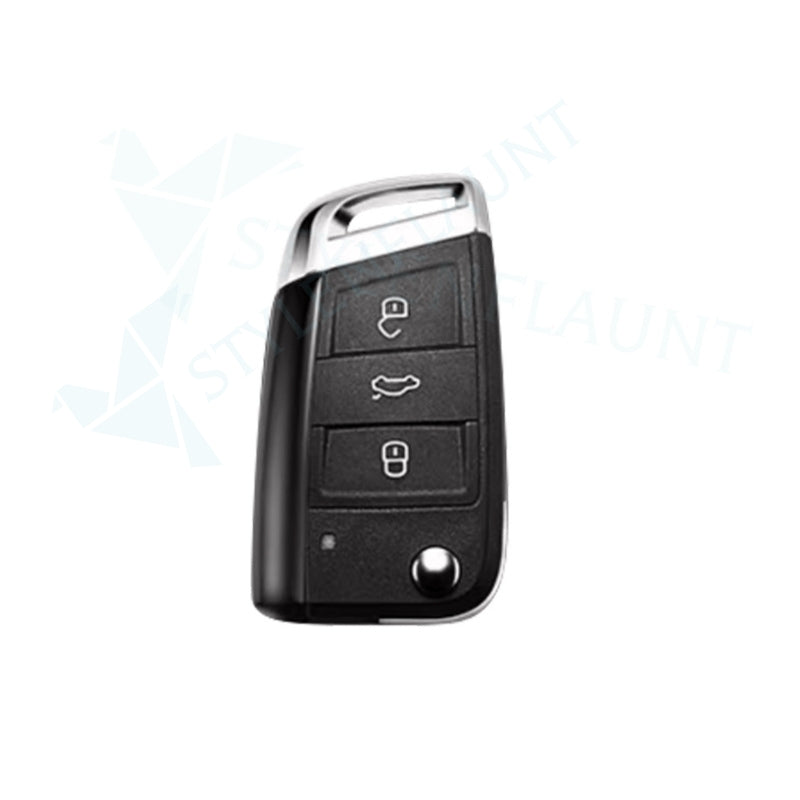 Skoda Kushaq , Slavia Luxury Premium Beast Metal Smart Car Design Key Cover Key Case With Key Chain ( 3 buttons ) FlipKey
