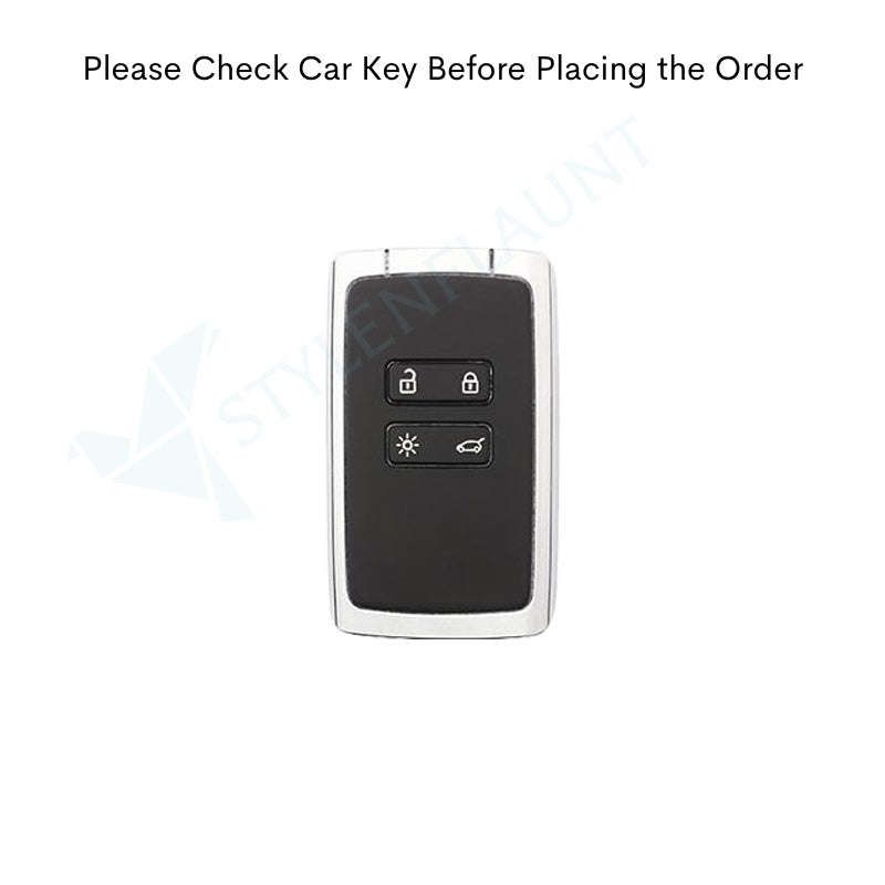 RENAULT Kiger 2024 Luxury Premium Metal Smart Car Key Cover Key Case With Key Chain ( 4 buttons)
