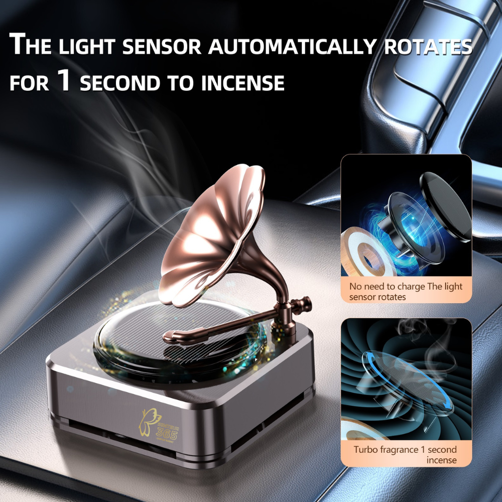 STYLENFLAUNT Senteur 365 - Trumpet Luxury Car Fragrance | Premium Solar Car Perfume with 1 Year Fragrance, Long Lasting Luxury Car Air Freshener for Car dashboard | Premium Gift Item for personal and Corporate gifting