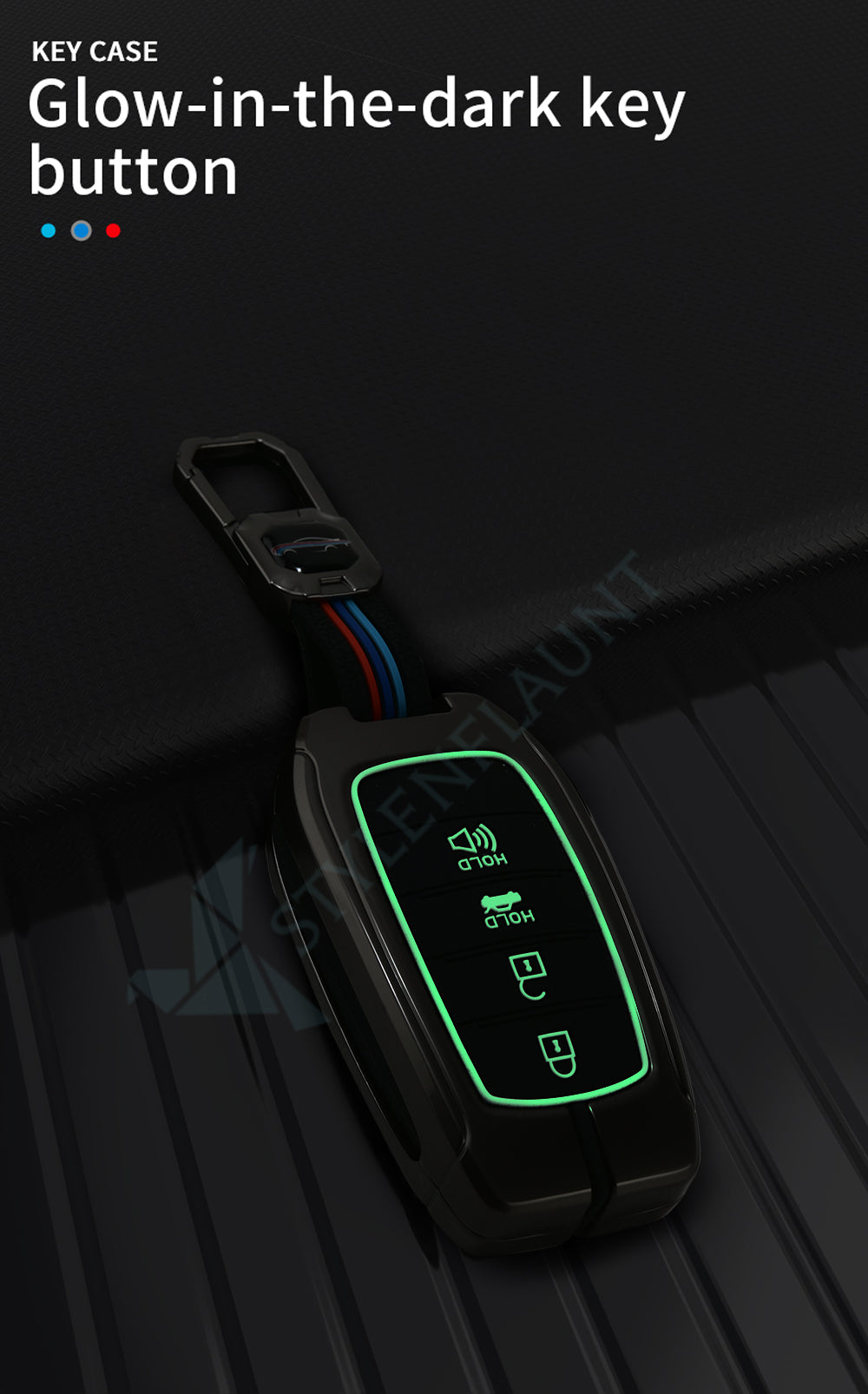 TOYOTA Land Crushier 2024 | Tundra SR5 2025 | Grand Highlander 2025 |Tacoma 2025 | Corolla 2025 | Camry 2025 Luxury Premium Metal Smart Car Key Cover Key fob Case With Key Chain ( 4 buttons )