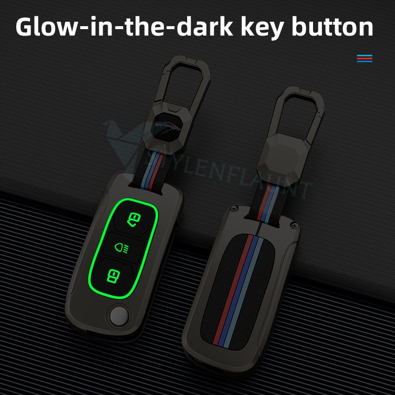 Tata Flipkey Punch | Nexon | Tiago Premium Metal Smart Car Key Cover Key Case With Key Chain( 3 Button)