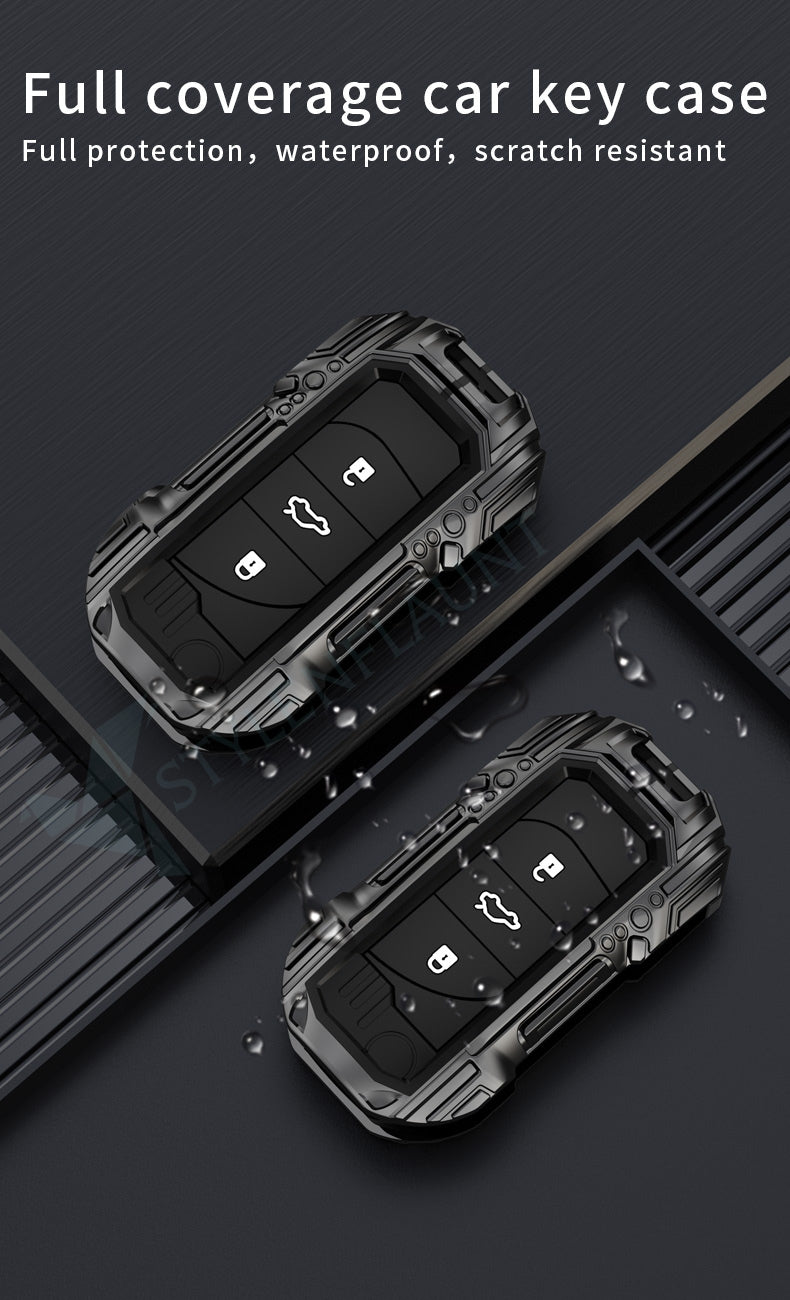 Toyota Fortuner | Tundra | Highlander | Corolla | CHR | Camry | Rav4 | Innova Crysta | Flipkey Luxury Premium Beast Metal Smart Car Design Key Cover Key Case With Key Chain (3 buttons) FlipKey