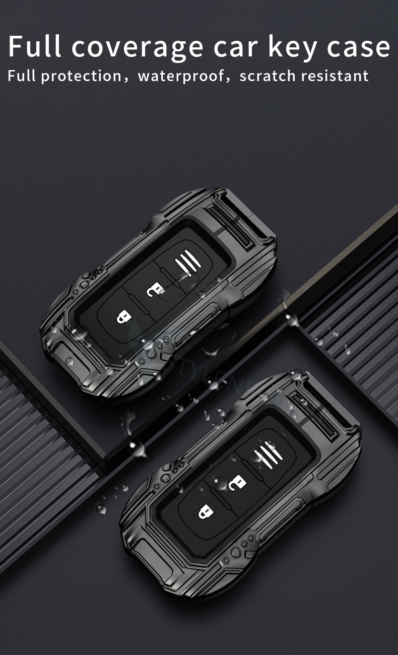NISSAN NEW MAGNITE 2024 Luxury Premium Beast Series Metal Smart Car Design Key Cover Key Case With Key Chain ( 2 buttons )