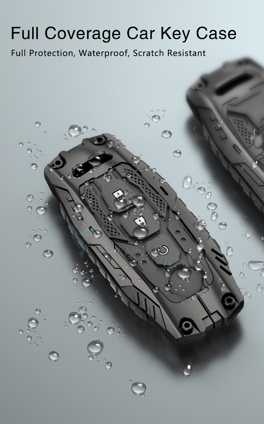 NISSAN NEW MAGNITE 2025 Luxury Premium Transformer Series Metal Smart Car Design Key Cover Key Case With Key Chain ( 3 buttons )