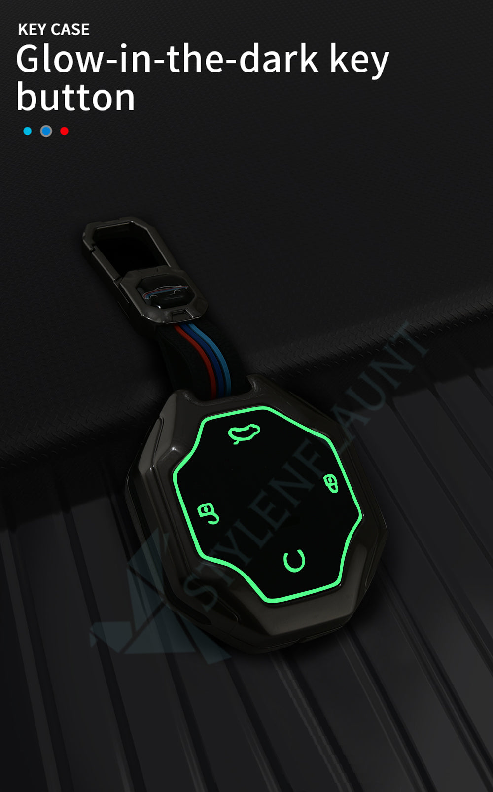 Jetour T2 Luxury Premium Metal Smart Car Key Cover Key Case With Key Chain ( 4 buttons )