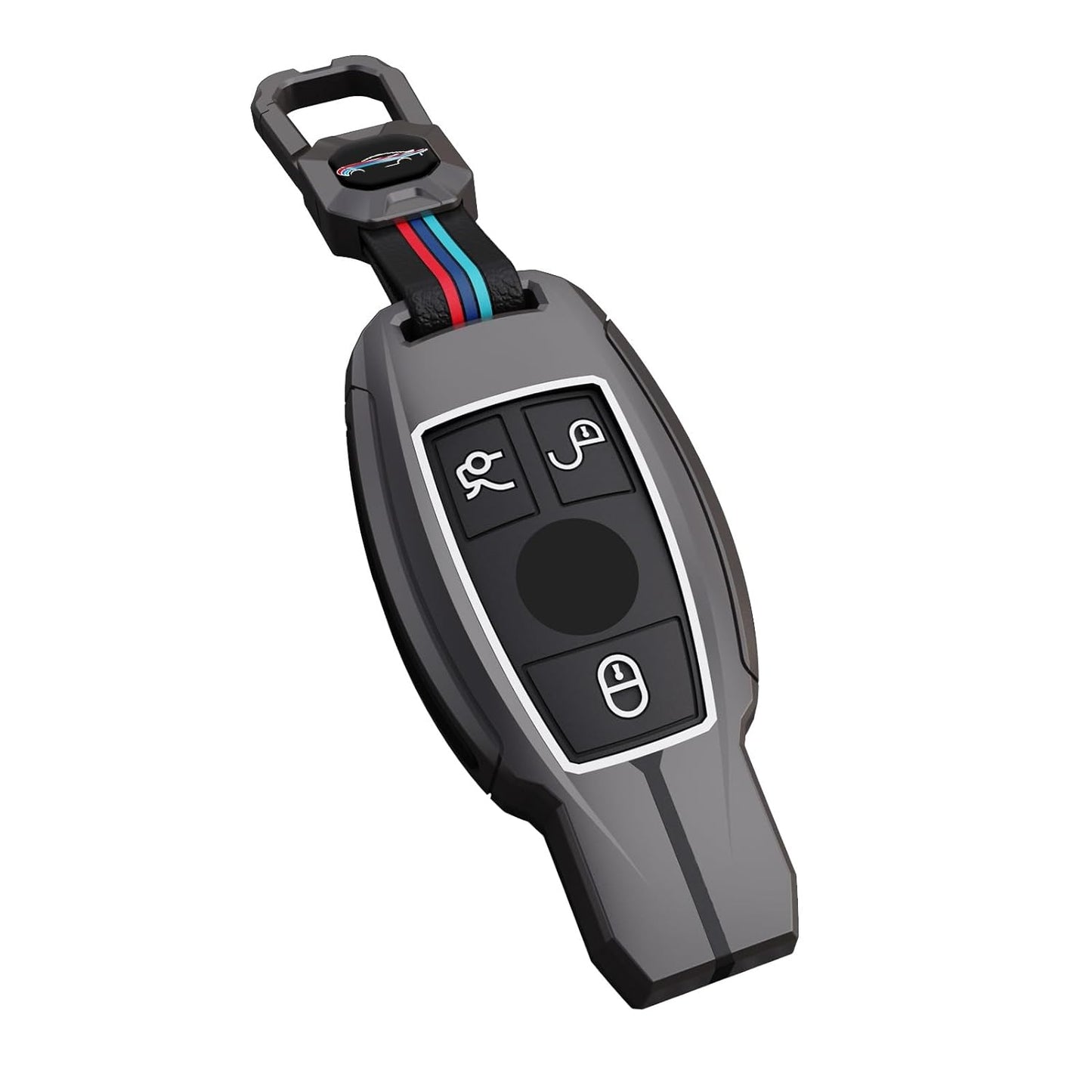 Mercedes Benz CLA 200 Luxury Premium Metal Smart Car Key Cover Key Case With Key Chain ( 3 buttons ) Non compatible with Manual Ignition