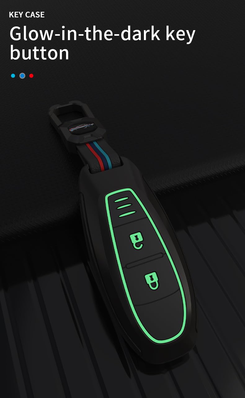 Nissan Magnite 2023 Luxury Premium Metal Smart Car Key Cover Key Case With Key Chain ( 3 Button )
