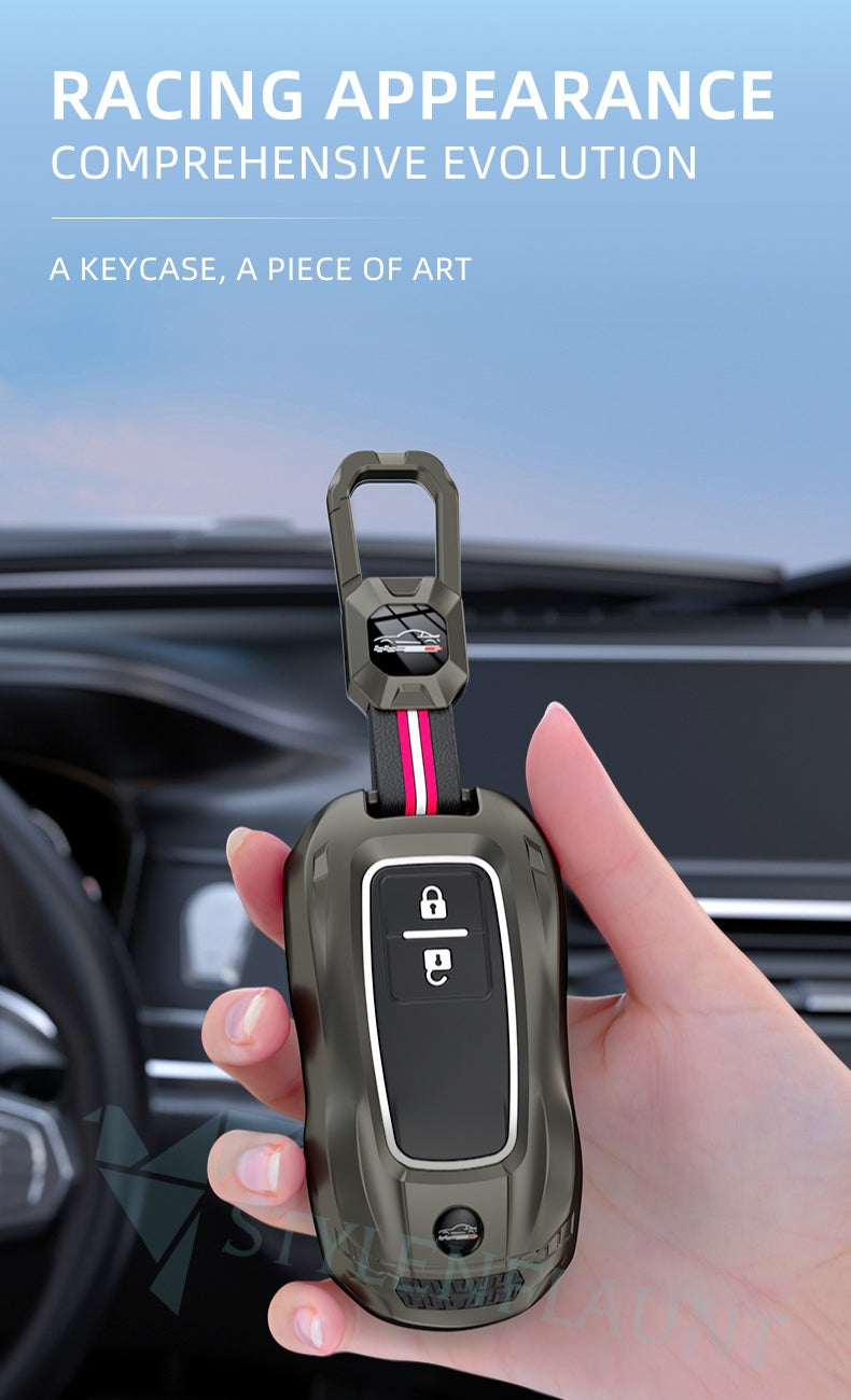 Suzuki Grand Vitara | Baleno | XL | Brezza | Jimmy | Ertiga | Fronx | Victoris Racing Car Style Luxury Premium Car Key Case Key Cover(2 buttons)