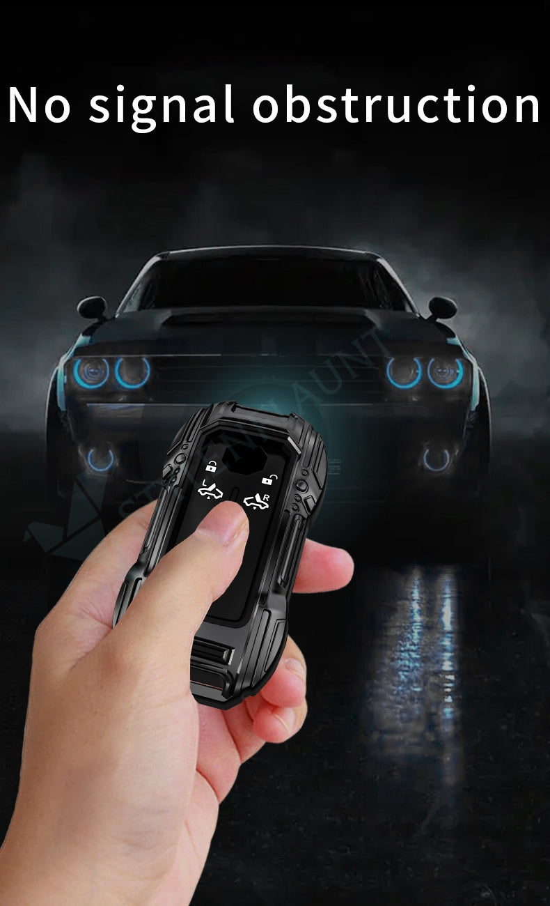 Mg Cyberster Luxury Premium Beast Metal Smart Car Design Key Cover Key Case With Key Chain (4 buttons)