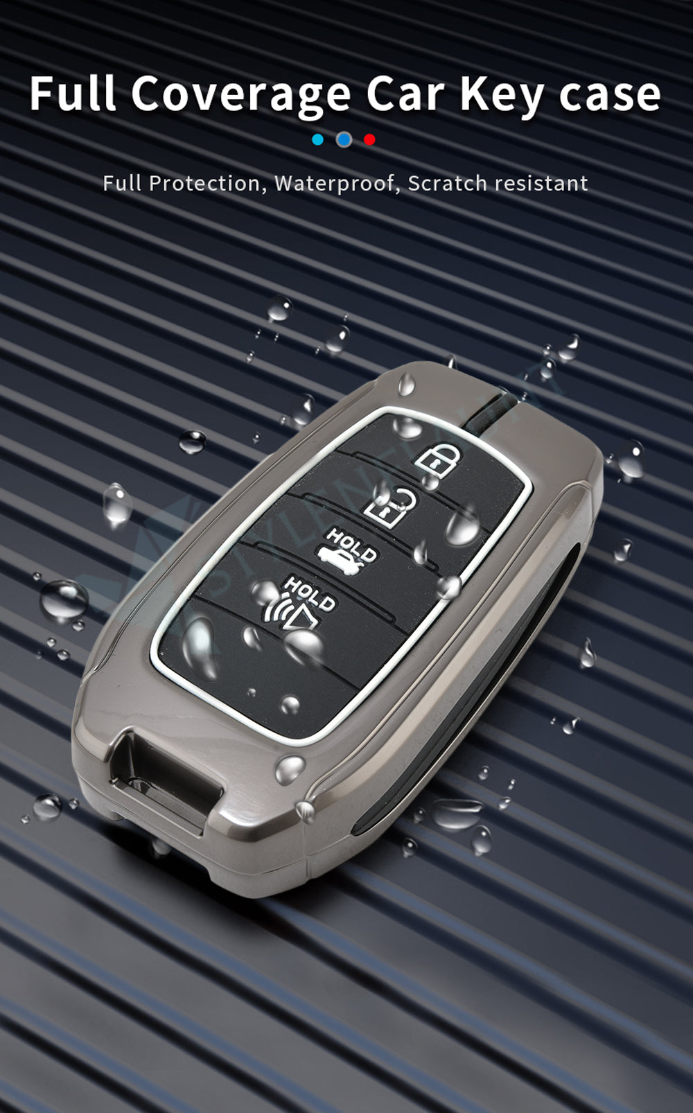 TOYOTA Land Crushier 2024 | Tundra SR5 2025 | Grand Highlander 2025 |Tacoma 2025 | Corolla 2025 | Camry 2025 Luxury Premium Metal Smart Car Key Cover Key fob Case With Key Chain ( 4 buttons )