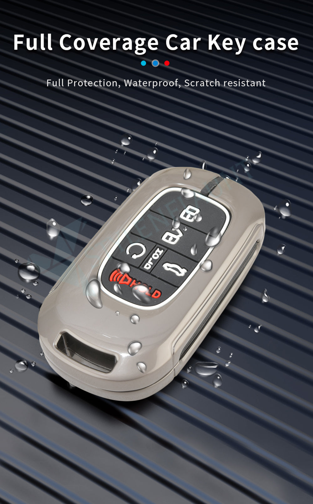 Honda Accord 2025 | CR-V 2025 | HR-V 2025 | Civic 2025 Luxury Premium Metal Smart Car Key fob Cover Key Case With Key Chain ( 5 buttons )