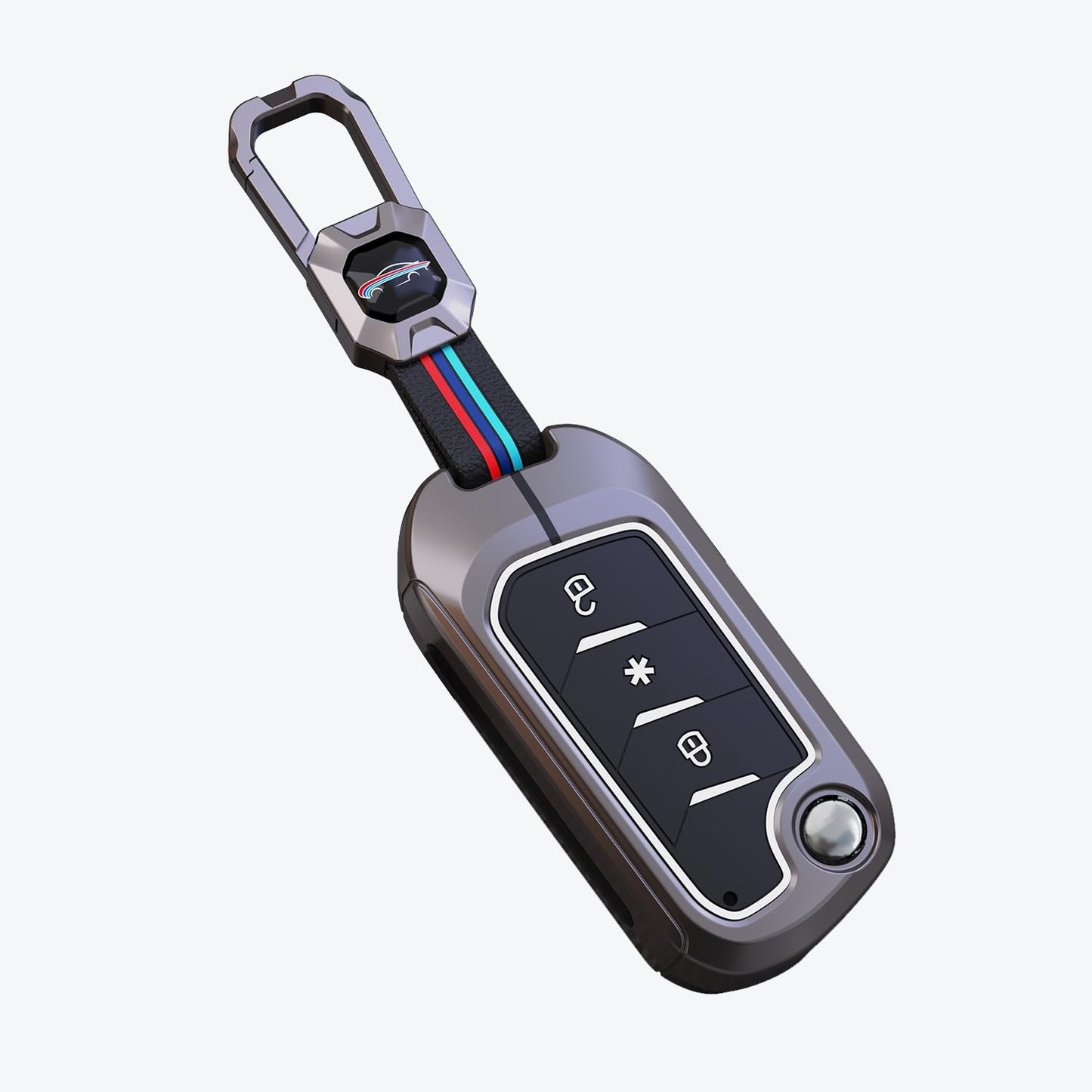 XUV 700 | Thar | Scorpio - N 2023 | 3XO | Bolero Luxury Premium Metal Soft Silicon Smart Key Cover Key Case With Key Chain ( 3 Button )