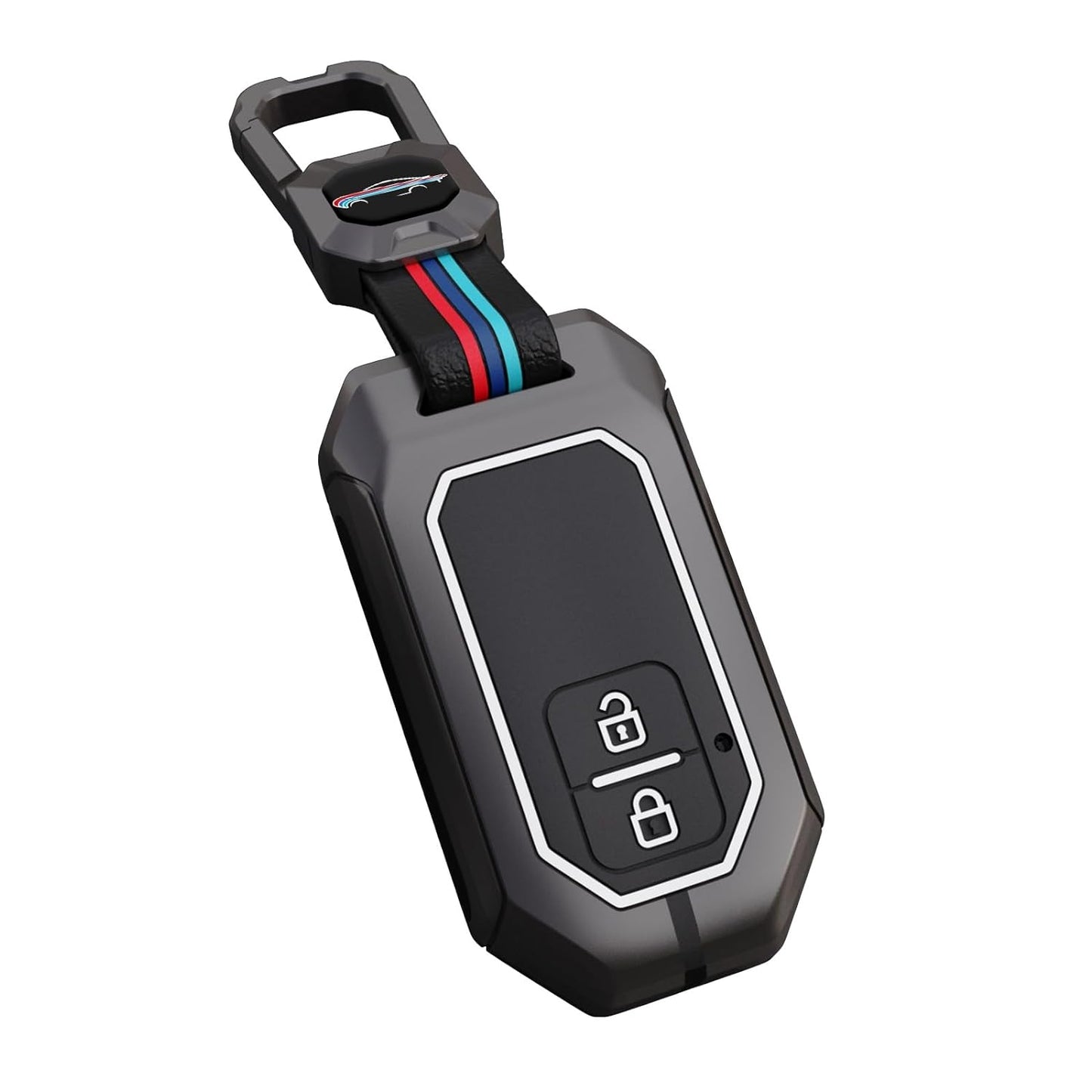 Suzuki Baleno | Grand Vitara Brezza | Jimmy | XL6 | Ertiga | Fronx | New Swift | Victoris Luxury Premium Metal Smart Car Key Cover Key Case With Key Chain( 2 buttons )