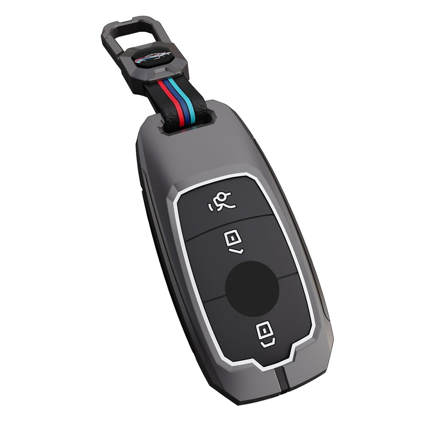 Mercedes Benz GLA-200 Luxury Premium Metal Smart Car Key Cover Key Case With Key Chain ( 3 buttons )