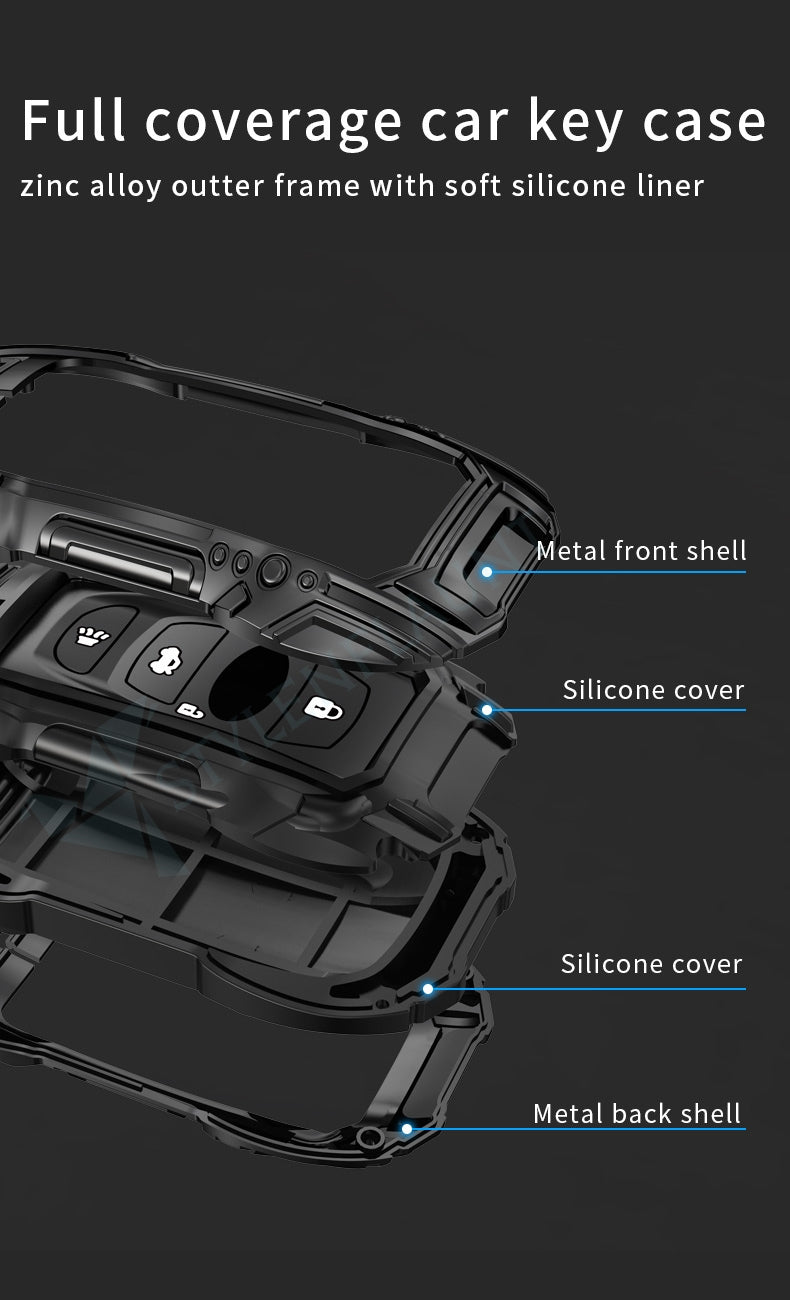 Ram 1500 Luxury Premium Beast Metal Smart Car Design Key Cover Key Case With Key Chain (5 buttons)