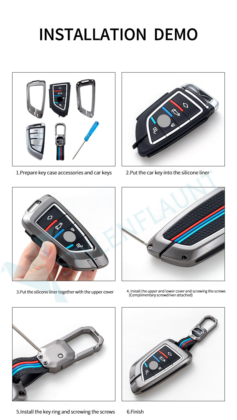 AUDI Q7 Luxury Premium Carbon Fiber Black Soft Silicon Car Key Cover Key Case With Key Chain ( 3 buttons )