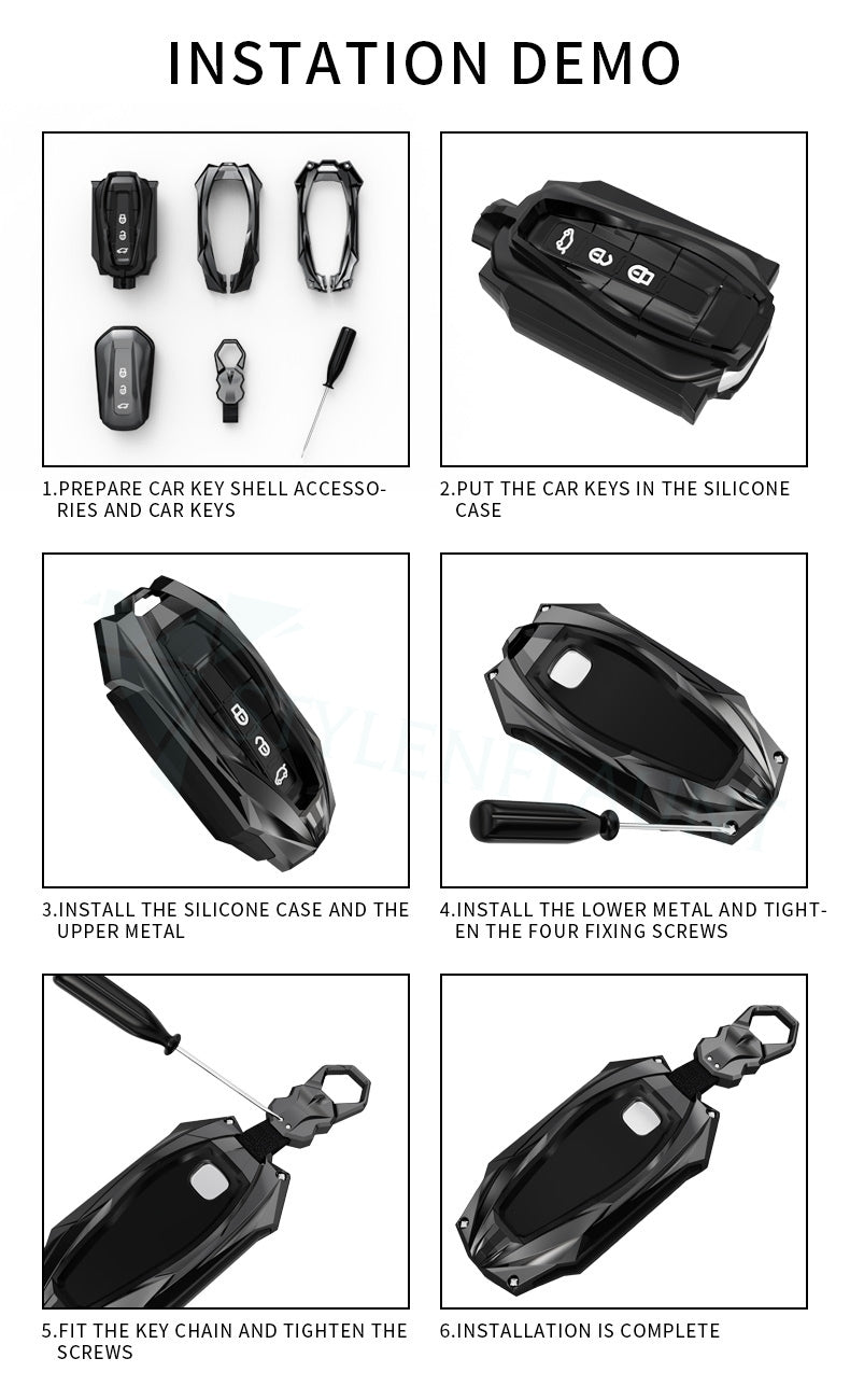 BMW X5 2023 | X7 2023 Luxury Premium Beast Metal Smart Car Design Key Cover Key Case With Key Chain ( 3 button )