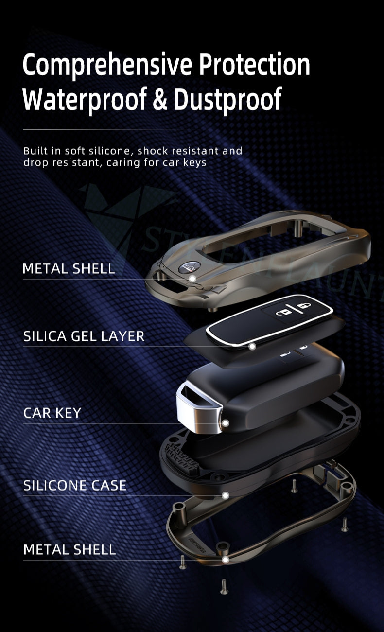 Suzuki Grand Vitara | Baleno | XL | Brezza | Jimmy | Ertiga | Fronx | Victoris Racing Car Style Luxury Premium Car Key Case Key Cover(2 buttons)