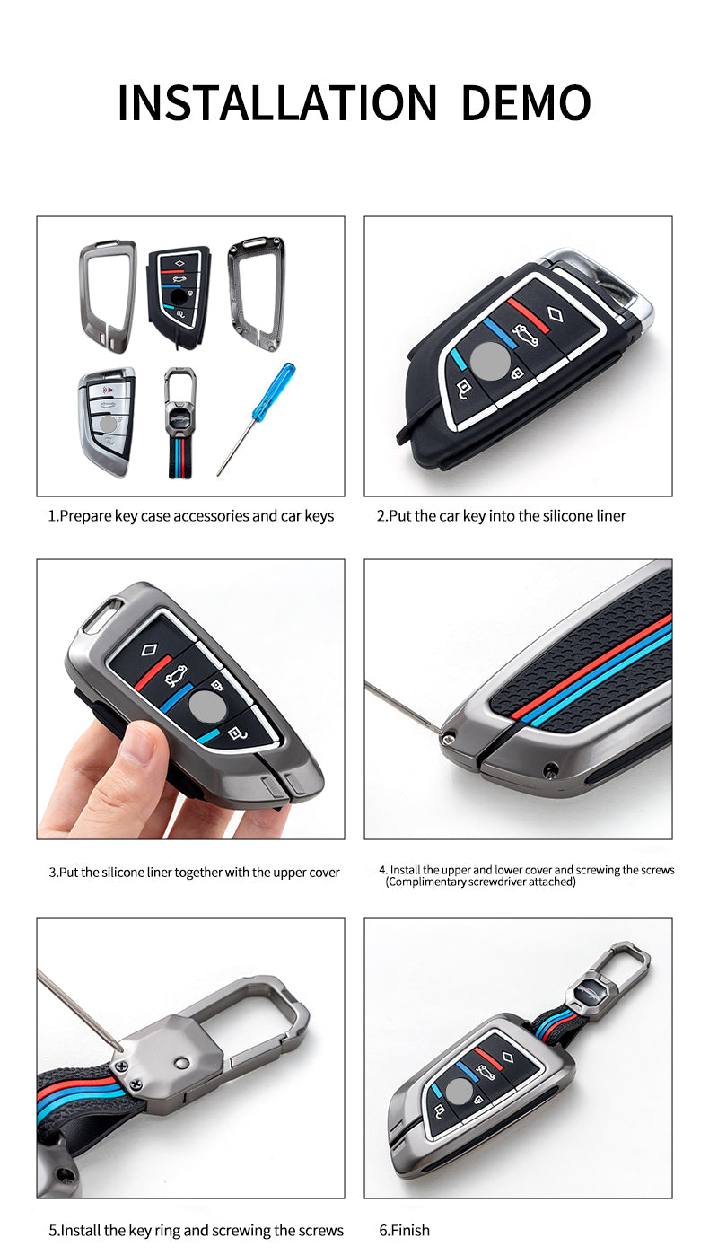 Honda Elevate 2023 Luxury Premium Metal Smart Car Key Cover Key Case With Key Chain ( 2 buttons )