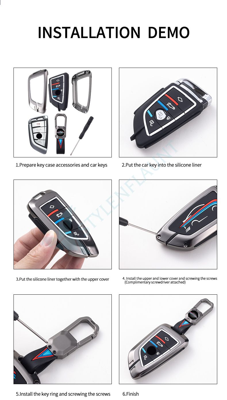 Suzuki Swift Dzire | Ertiga Luxury Premium Metal Carbon Fiber Smart Car Key Cover Key Case With Key Chain ( 3 Button )
