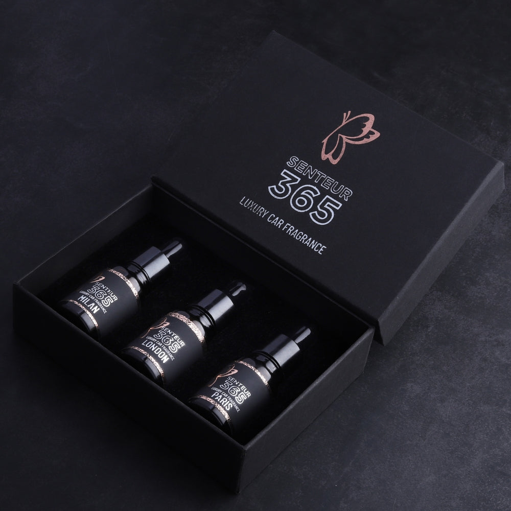 STYLENFLAUNT Senteur 365 - Round Luxury Car Fragrance | Premium Solar Car Perfume with 1 Year Fragrance, Long Lasting Luxury Car Air Freshener for Car dashboard | Premium Gift Item for personal and Corporate gifting
