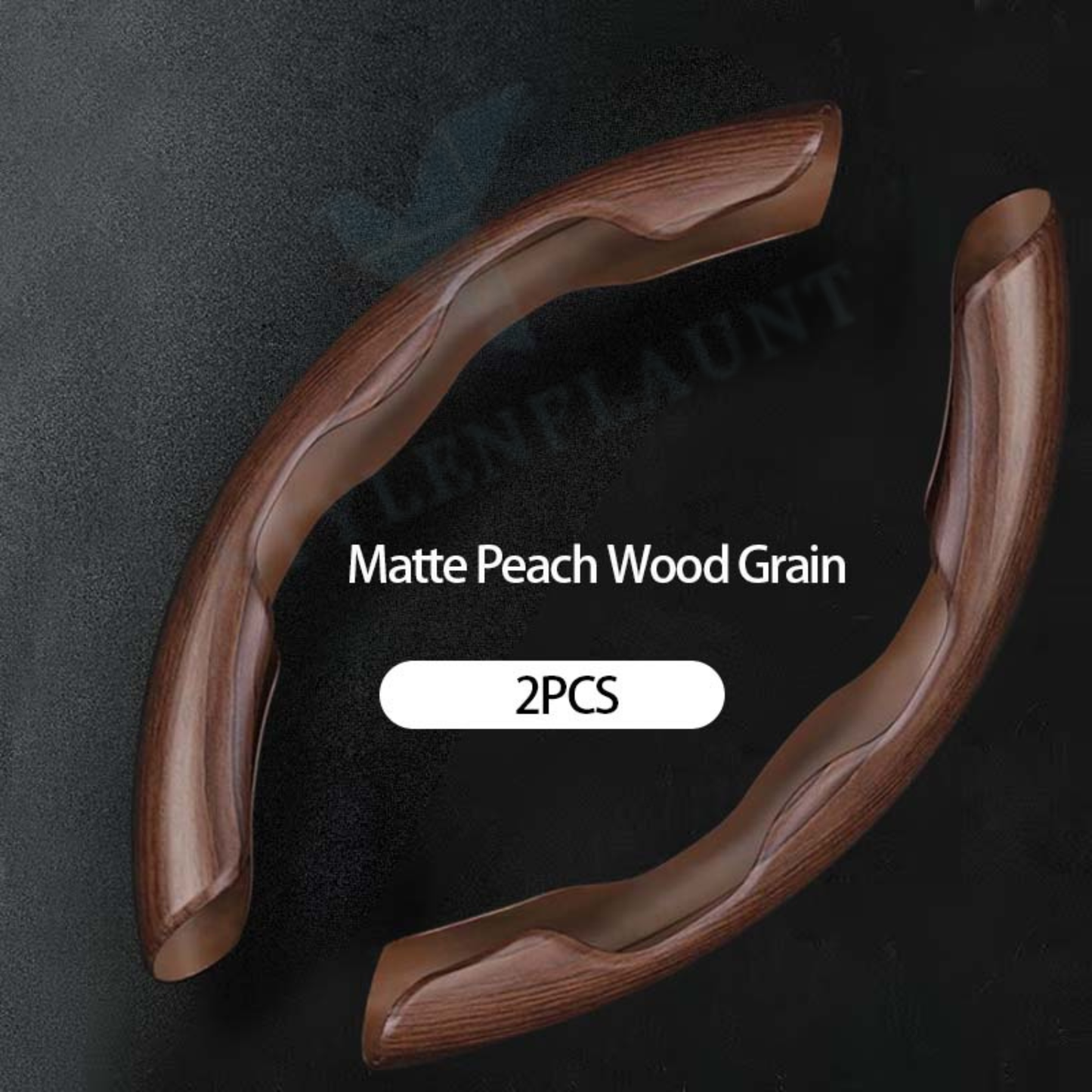 STYLENFLAUNT Universal ABS Peach Wood Matte Texture Steering Wheel Grip Cover for All Car Models Safe Non-Slip Car Interior Accessory long lasting print Comfortable Grip Steering Wheel Protector