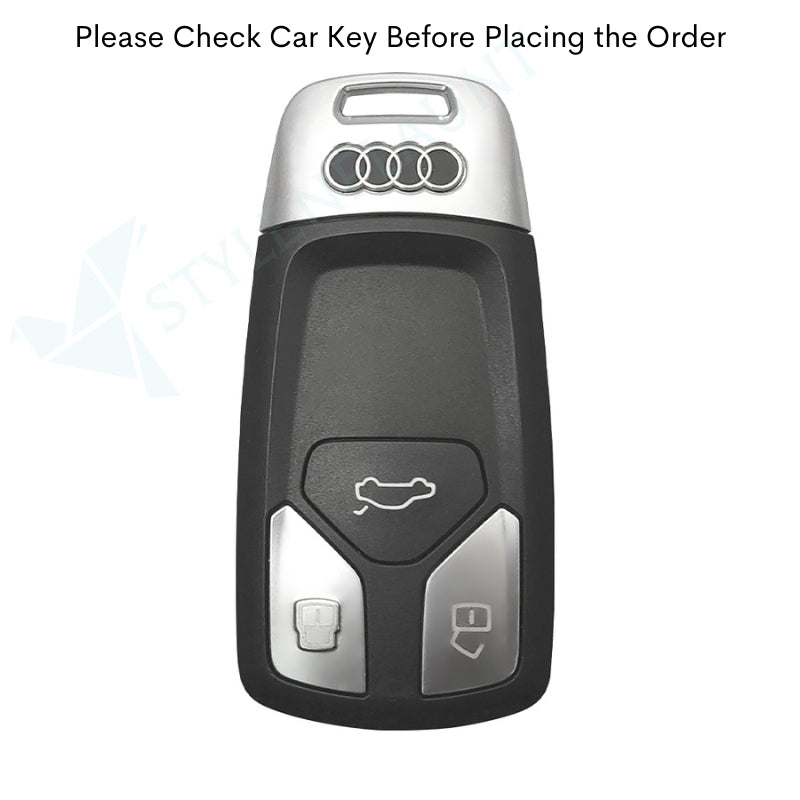 Audi A4 | Q5 Luxury Premium Beast Metal Smart Car Key Cover Key Case With Key Chain( 3 Button )