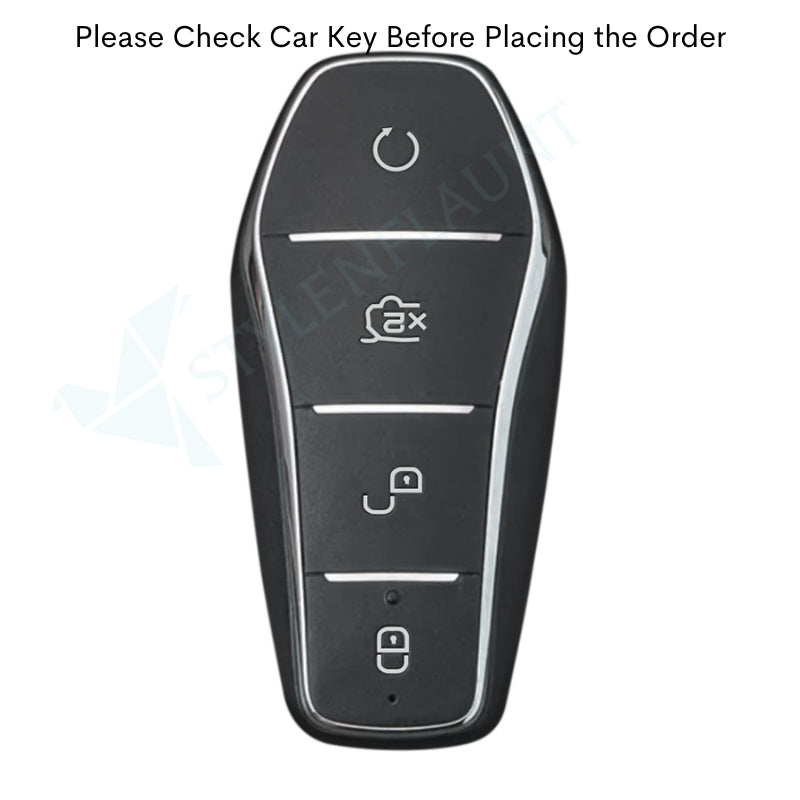 BYD Atto 3 | Seal & Sealion 7 Luxury Premium Beast Metal Smart Car Design Key Cover Key Case With Key Chain (4 buttons)