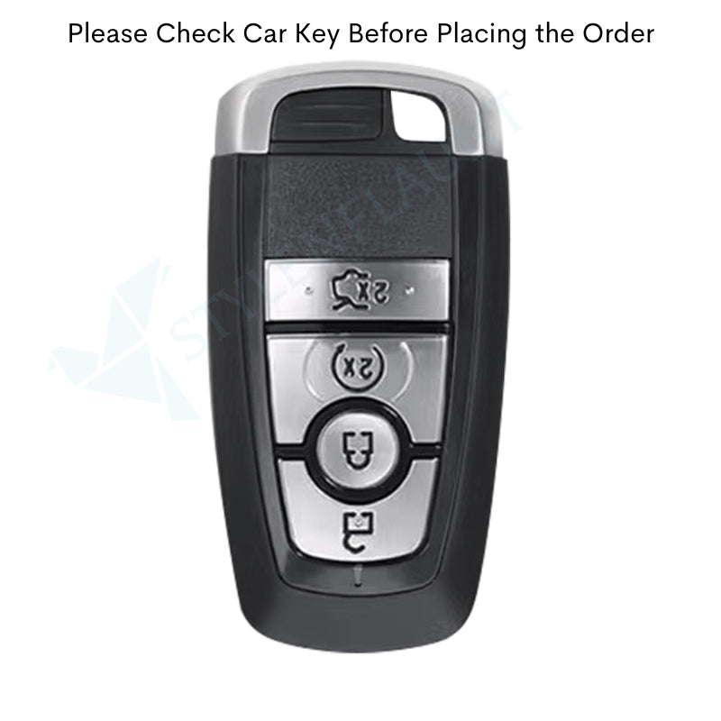 Ford Explorer | Escape | Edge | Bronco 2025 | F150 | Mustang Luxury Premium Beast Metal Smart Car Design Key Cover Key Case With Key Chain (4 buttons)