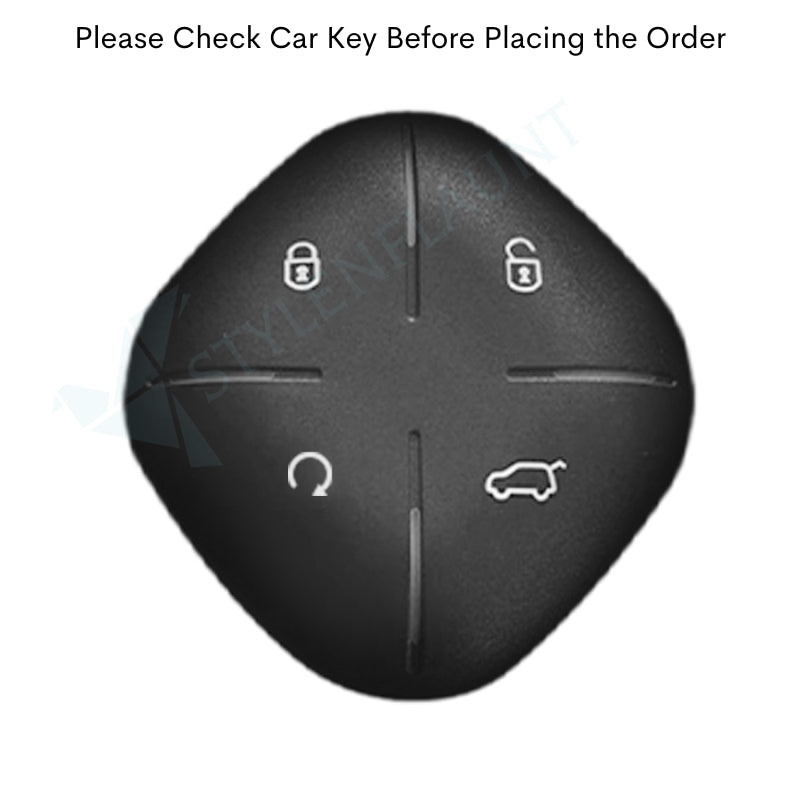 Jetour Dashing Luxury Premium Transformer Series Metal Black Soft Sillcon Smart Car Key Cover Key Case With Key Chain (4 buttons)