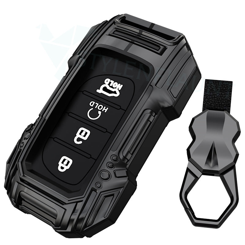 Hyundai Creta 2024 | Alcazar | Creta 2025 EV | Luxury Premium Beast Metal Smart Car Design Key Cover Key Case With Key Chain ( 4 buttons ) Not Compatible With Creta 2020-2023