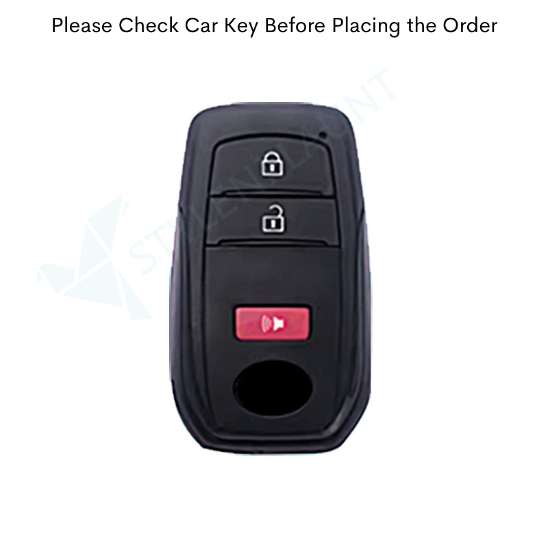 Toyota Land-cruiser Luxury Premium Beast Metal Smart Car Design Key Cover Key Case With Key Chain (3 buttons)