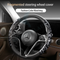 STYLENFLAUNT Universal ABS Broken Carbon Texture Steering Wheel Grip Cover for All Car Models Safe Non-Slip Car Interior Accessory long lasting print Comfortable Grip Steering Wheel Protector