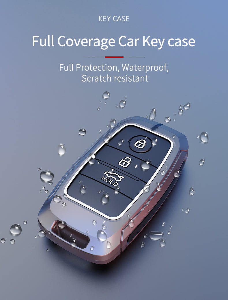 KIA Carens Car Key Cover ( 4 Button ) | Old Sonet Car Key Cover |Old Seltos Luxury Premium Car Key Cover Key Case With Key Chain